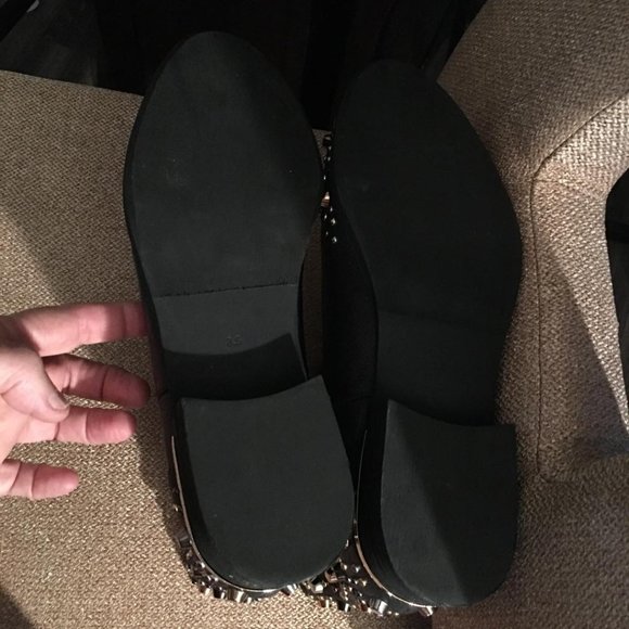 Modern Vice Black Studded Biker Boots 8.5  New  Faux Leather - Picture 5 of 5